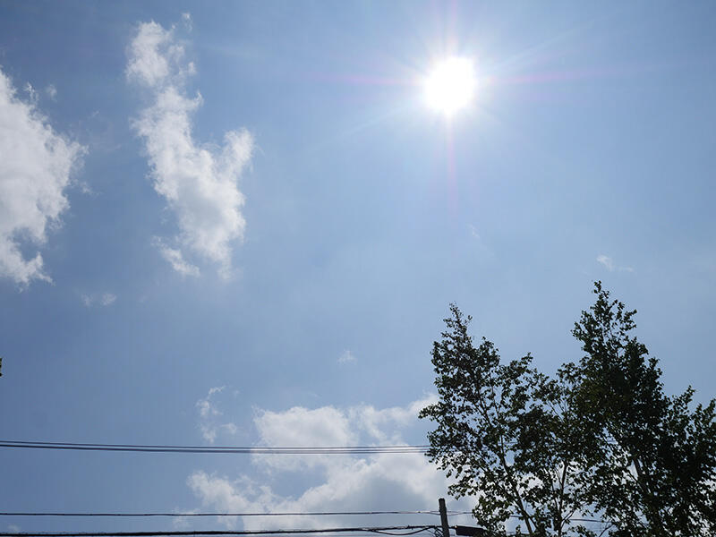 この日の札幌の天気は晴れで絶好の検証日和