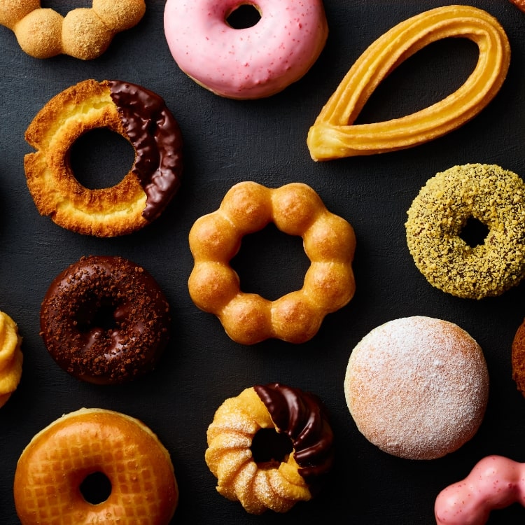 ポンデリング、ハニーディップ、チョコファッション、エンゼルフレンチ、ゴールデンチョコレート